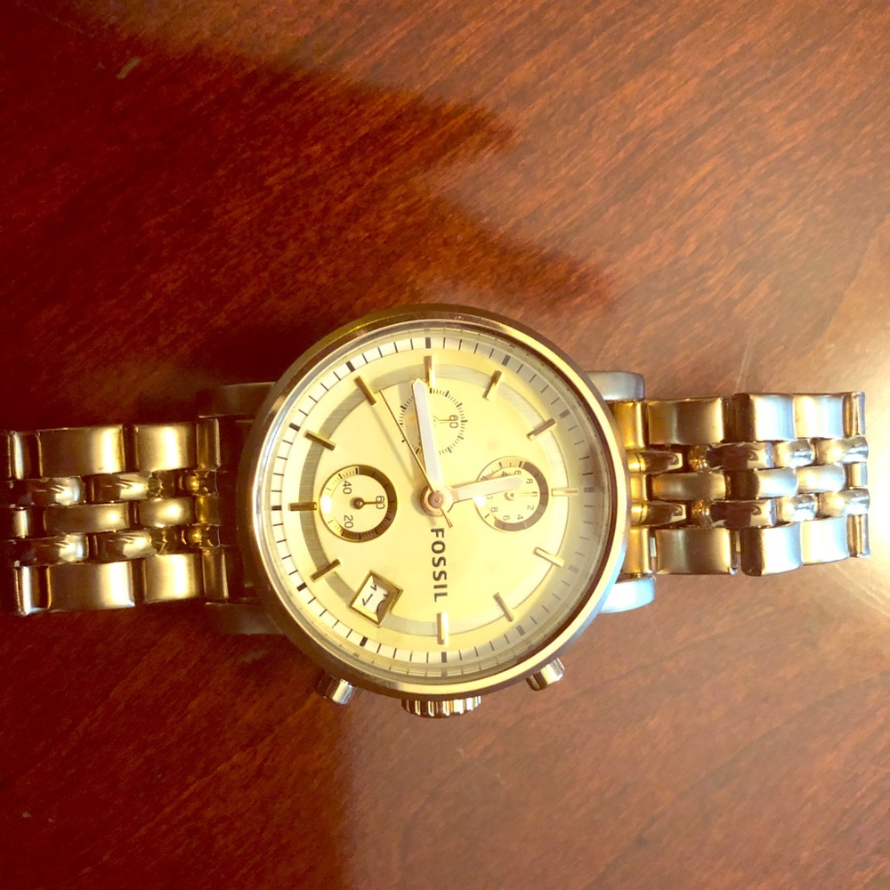 Fossil Watch Goldtone